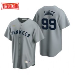 New York Yankees Aaron Judge Gray Cooperstown Jersey