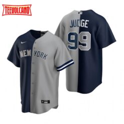 New York Yankees Aaron Judge Navy Gray Split Replica Jersey