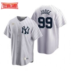 New York Yankees Aaron Judge White Cooperstown Jersey