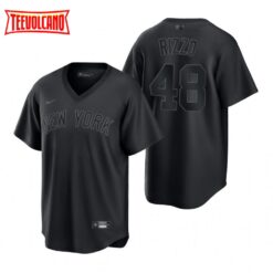 New York Yankees Anthony Rizzo Black Pitch Replica Jersey