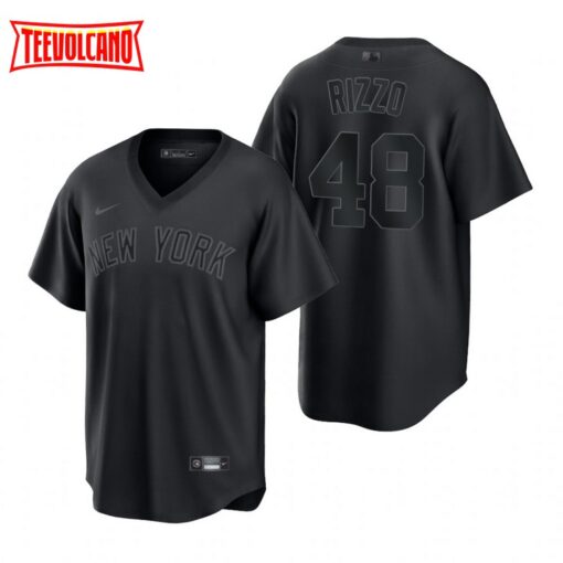 New York Yankees Anthony Rizzo Black Pitch Replica Jersey