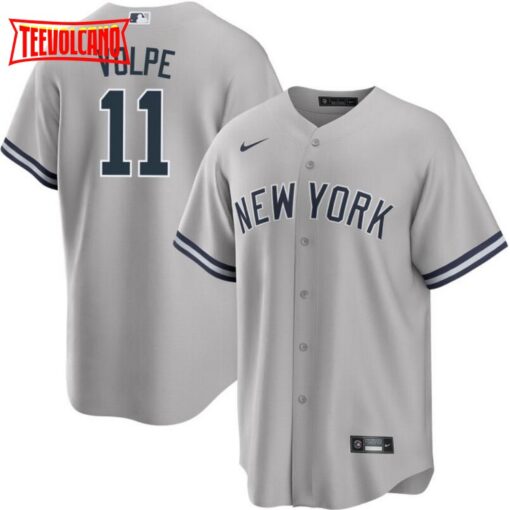 New York Yankees Anthony Volpe Gray Road Replica Jersey