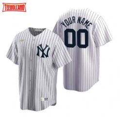 New York Yankees Custom White Cooperstown Collection Jersey