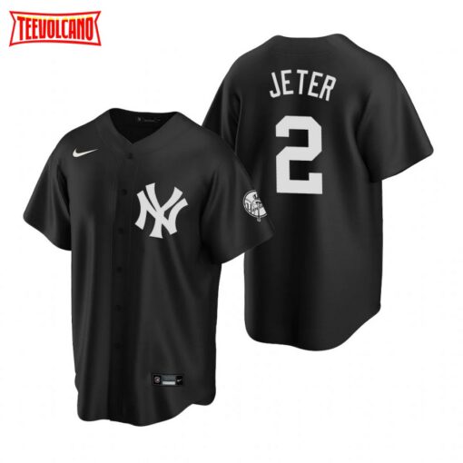 New York Yankees Derek Jeter Black Fashion Replica Jersey