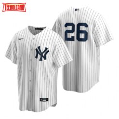 New York Yankees DJ LeMahieu White Navy Replica Home Jersey