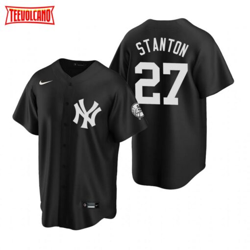 New York Yankees Giancarlo Stanton Black Fashion Replica Jersey