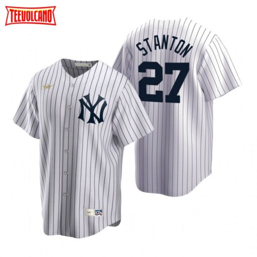 New York Yankees Giancarlo Stanton White Cooperstown Collection Jersey