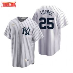 New York Yankees Gleyber Torres White Cooperstown Collection Jersey