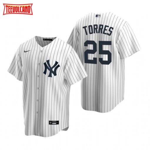 New York Yankees Gleyber Torres White Replica Home Jersey