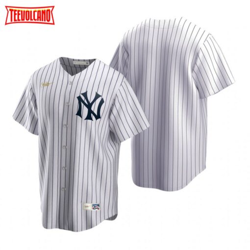 New York Yankees Team White Cooperstown Home Jersey