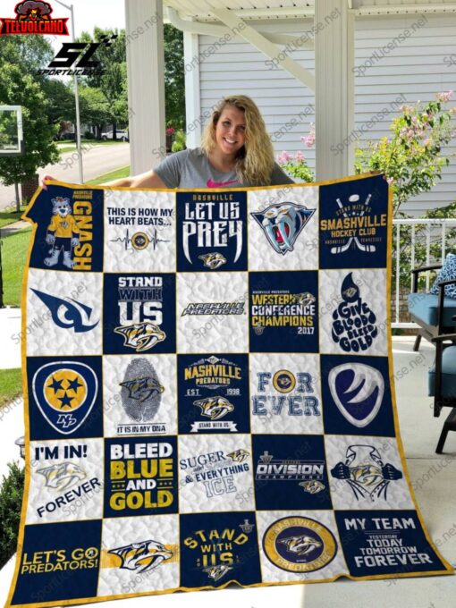 Nhl Nashville Predators 3D Quilt Blanket