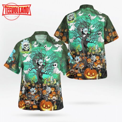 Nightmare Pumpkin Halloween Hawaiian Shirt