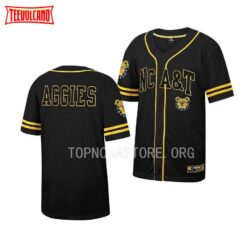 North Carolina AT Aggies Free Spirited Black College Baseball Jersey