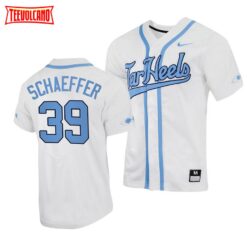 North Carolina Tar Heels Brandon Schaeffer College Baseball Jersey White