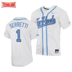 North Carolina Tar Heels Danny Serretti College Baseball Jersey White