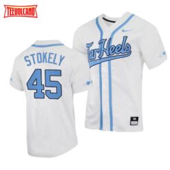 North Carolina Tar Heels Hunter Stokely College Baseball Jersey White