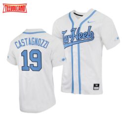 North Carolina Tar Heels Johnny Castagnozzi College Baseball Jersey White