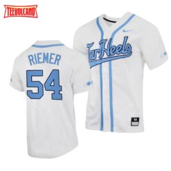 North Carolina Tar Heels Max Riemer College Baseball Jersey White