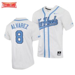 North Carolina Tar Heels Patrick Alvarez College Baseball Jersey White