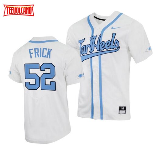 North Carolina Tar Heels Tomas Frick College Baseball Jersey White