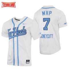 North Carolina Tar Heels Vance Honeycutt Baseball Jersey White