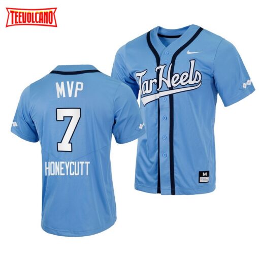 North Carolina Tar Heels Vance Honeycutt College Baseball Jersey Blue
