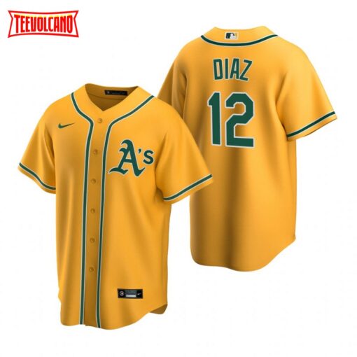 Oakland Athletics Aledmys Diaz Gold Alternate Replica Jersey