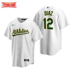 Oakland Athletics Aledmys Diaz White Home Replica Jersey