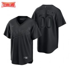 Oakland Athletics Custom Black Pitch Fashion Replica Jersey