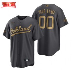 Oakland Athletics Custom Charcoal 2022 All-Star Game Replica Jersey