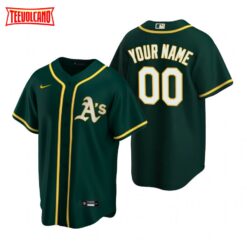 Oakland Athletics Custom Green Alternate Replica Jersey