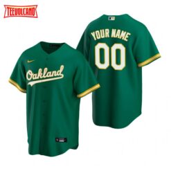 Oakland Athletics Custom Kelly Green Alternate Replica Jersey