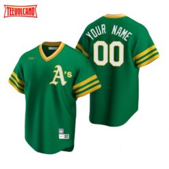 Oakland Athletics Custom Kelly Green Cooperstown Collection Jersey