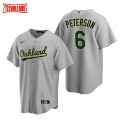 Oakland Athletics Jace Peterson Gray Road Replica Jersey