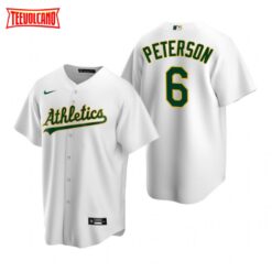 Oakland Athletics Jace Peterson White Home Replica Jersey