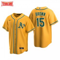 Oakland Athletics Seth Brown Gold Alternate Replica Jersey