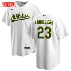 Oakland Athletics Shea Langeliers White Home Replica Jersey