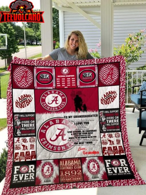 Ohio State Buckeyes To My Granddaughter Love Grandpa 3D Quilt Blanket