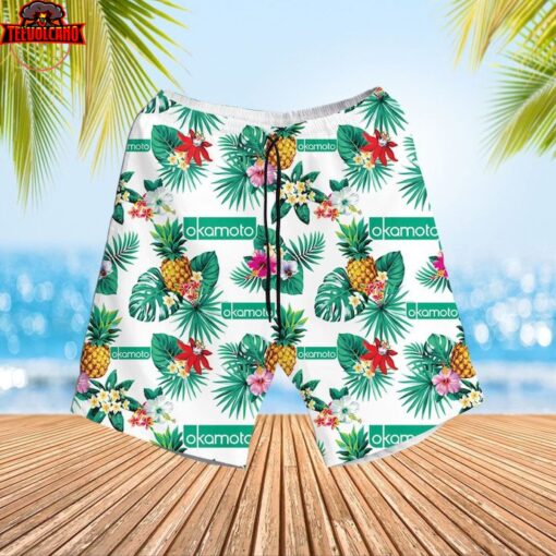 Okamoto Condoms Hawaiian Shirt and Shorts