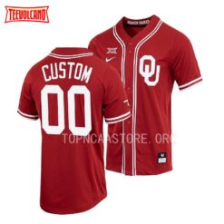 Oklahoma Sooners Custom College Baseball Crimson Jersey