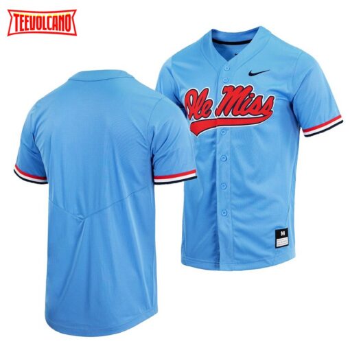 Ole Miss Rebels College Baseball Blue Replica Jersey