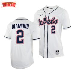 Ole Miss Rebels Derek Diamond College Baseball Jersey White