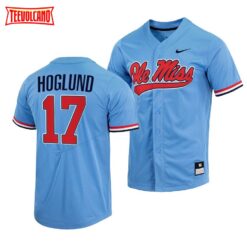 Ole Miss Rebels Gunnar Hoglund College Baseball Jersey Blue