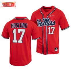 Ole Miss Rebels Gunnar Hoglund College Baseball Jersey Red