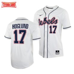 Ole Miss Rebels Gunnar Hoglund College Baseball Jersey White