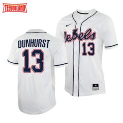 Ole Miss Rebels Hayden Dunhurst College Baseball Jersey White