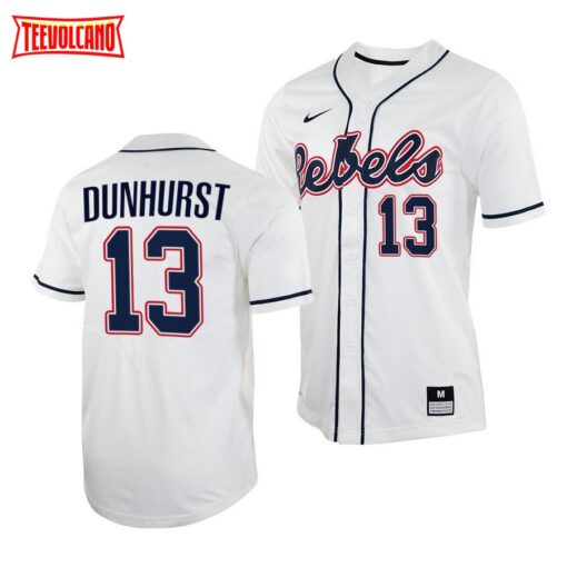 Ole Miss Rebels Hayden Dunhurst College Baseball Jersey White