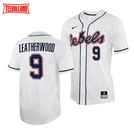 Ole Miss Rebels Hayden Leatherwood College Baseball Jersey White