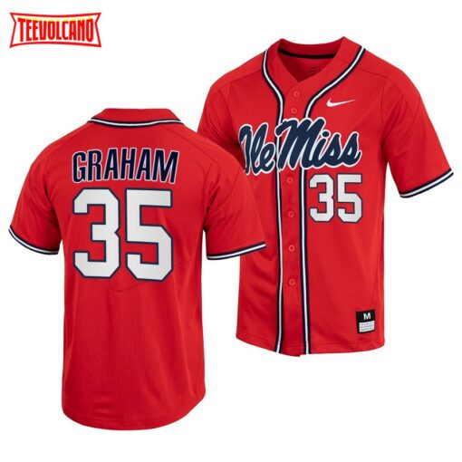 Ole Miss Rebels Kevin Graham College Baseball Jersey Red