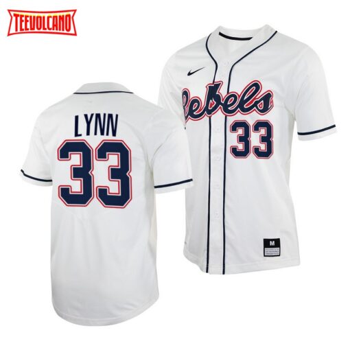 Ole Miss Rebels Lance Lynn College Baseball Jersey White